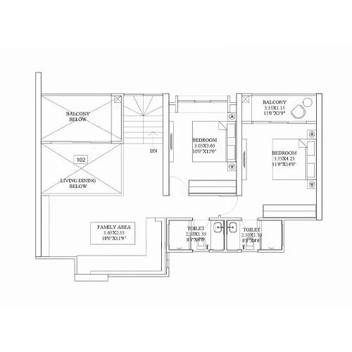 Global Inspira Hinjewadi 4BHK Floor Plan Image